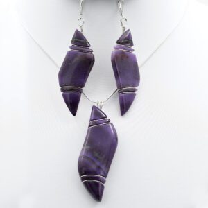Sugilite Sculpted Wire Wrapped Set